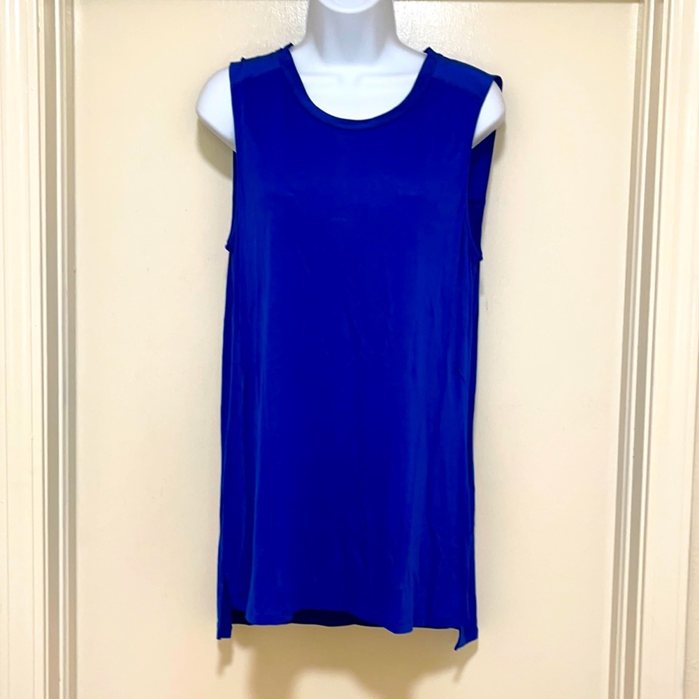VINCE Blue Sleeveless Tunic